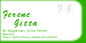 ferenc gitta business card